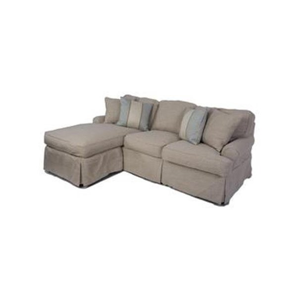 Sunset Trading Sunset Trading Horizon Sleeper Sofa and Chaise - Slip Cover Set Only - Linen SU-117678SC-466082